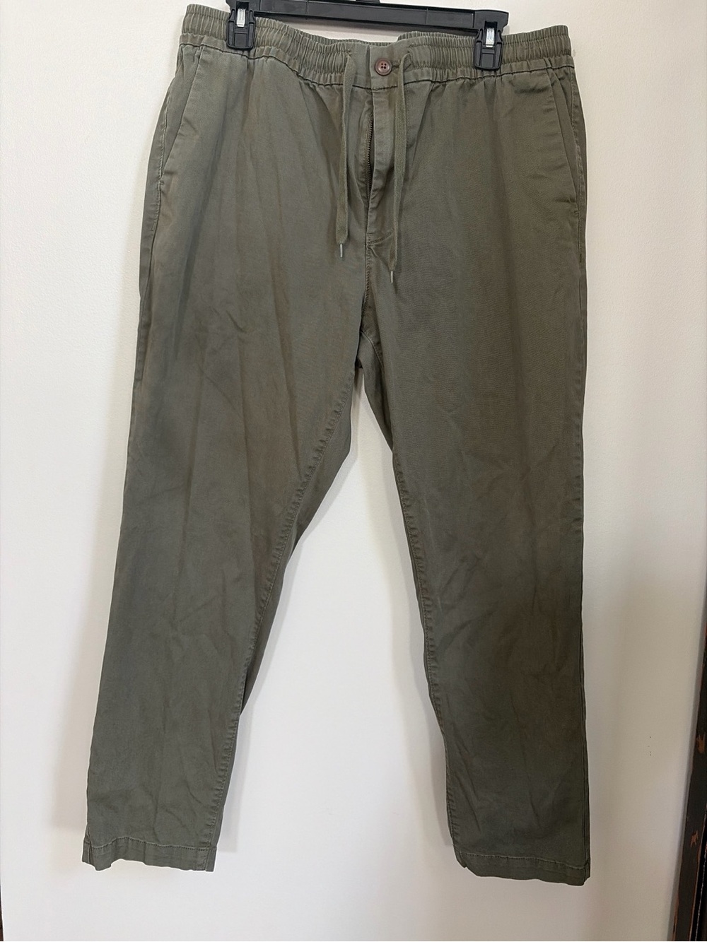 Express Olive Drawstring Chinos - Picture 1 of 5